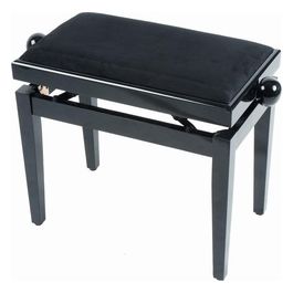 Panca Nera per Pianoforte Regolabile