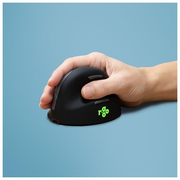 R-Go Tools RGOHBRSWLBL Mouse Ufficio Mano Destra Bluetooth 2400 DPI