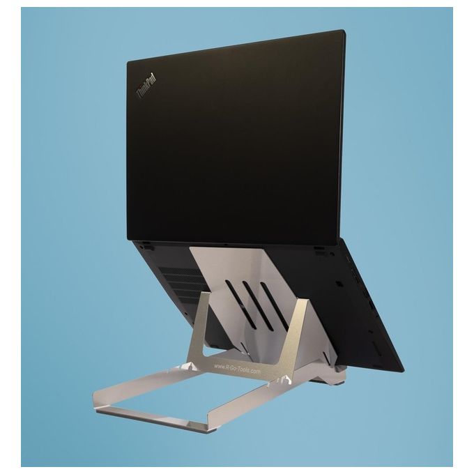 R-Go Tools RGORIBASI Supporto per Laptop Argento 22''