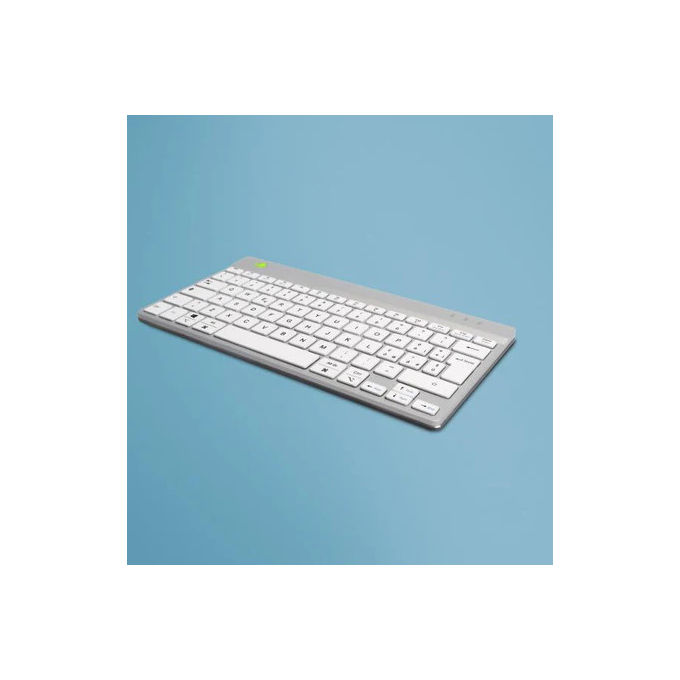 immagine di Ergonomica r-go compact break, tastiera compatta con software break, qwerty (it), bluetooth, bianco