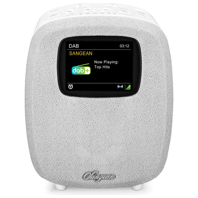 Sangean DCR-83 Radio da tavolo DAB+ FM Bluetooth USB con Altoparlante 2.1 canali e Funzione Sveglia colore Bianco
