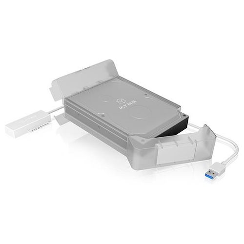 Raidsonic ICY BOX IB-AC705-6G Adattatore USB 3.0 per Disco Rigido con Cavo e Alimentatore di Rete SATA III 6G Esterno Bianco