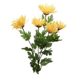 Rametto di Crisantemo in Plastica 72 cm Giallo