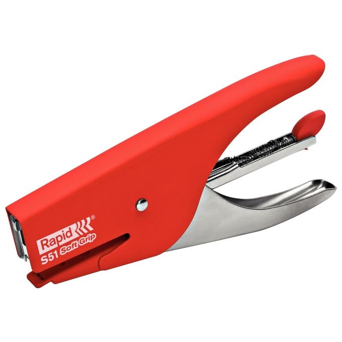 Rapid Cucitrice A Pinza Soft Grip Rosso