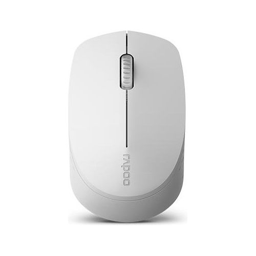 Rapoo M100 Mouse Wireless Silenzioso Bluetooth Usb Multi-Modalita' 1000 DPI Grigio Chiaro