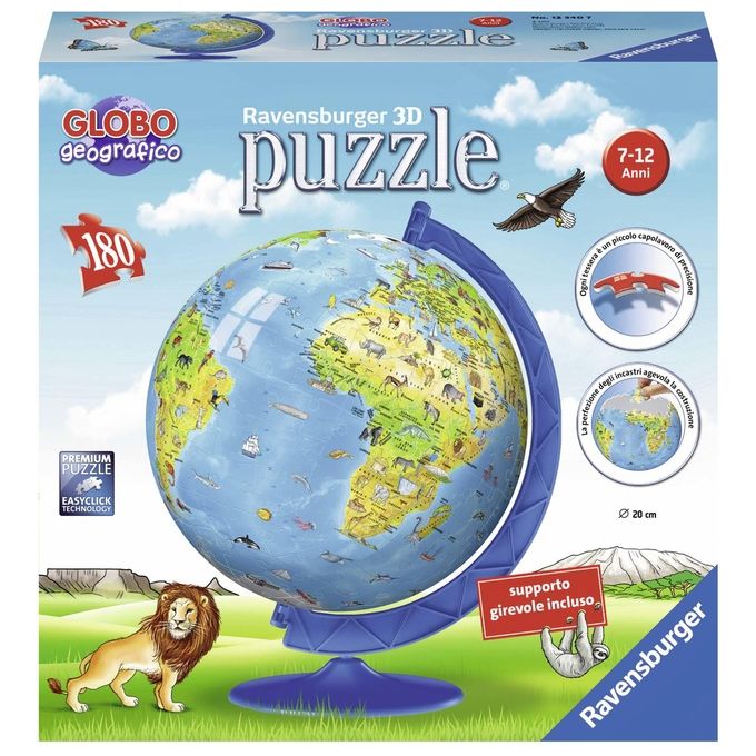 Ravensburger 12340 Puzzle 3D Globo 180 Pezzi
