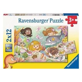 Ravensburger 2 Puzzle da 12 Pezzi Fatine e Sirene
