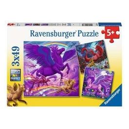 Ravensburger 3 Puzzle da 49 Pezzi Creature Mitologiche