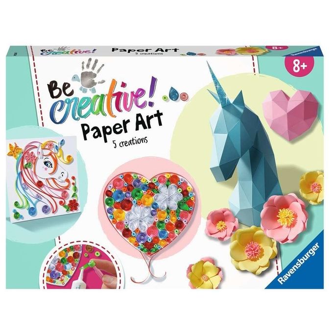 Image of Ravensburger Gioco Creativo Be Creative Paper Art 5 Creations