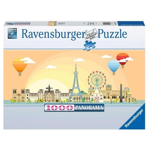 Ravensburger Puzzle da 1000 Pezzi Panorama Un Giorno a Parigi