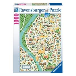 Puzzle da 1000 Pezzi - Mappa Di Siviglia