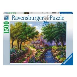 Ravensburger Puzzle da 1500 Pezzi Cottage Lungo il Fiume