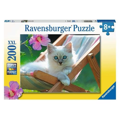 Ravensburger Puzzle da 200 Pezzi XXL Micio Bianco