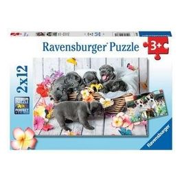 Puzzle 2x12 Pezzi Piccole Palle di Pelo