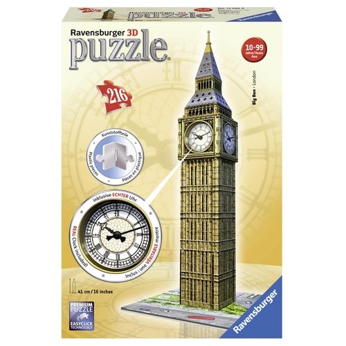 Ravensburger Puzzle 3D Big Ben Real Clock