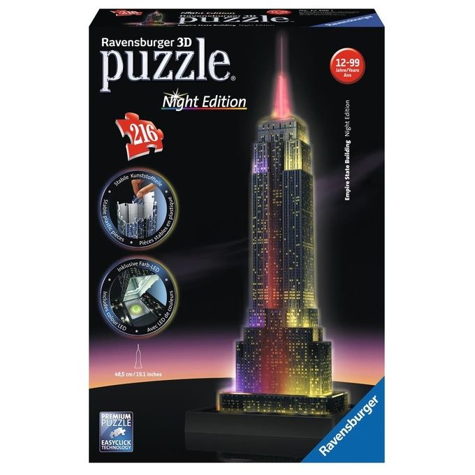 Ravensburger Puzzle 3D Building Empire State Building Night Special Edition