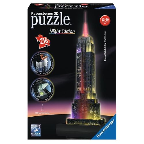 Ravensburger Puzzle 3D Building Empire State Building Night Special Edition