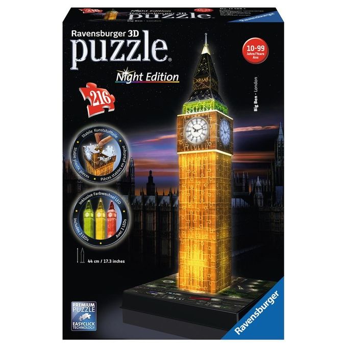 Image of Ravensburger Puzzle 3D Building Big Ben Night Edition