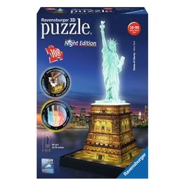 Puzzle 3D Building Night Edition Statua della Liberta' New York