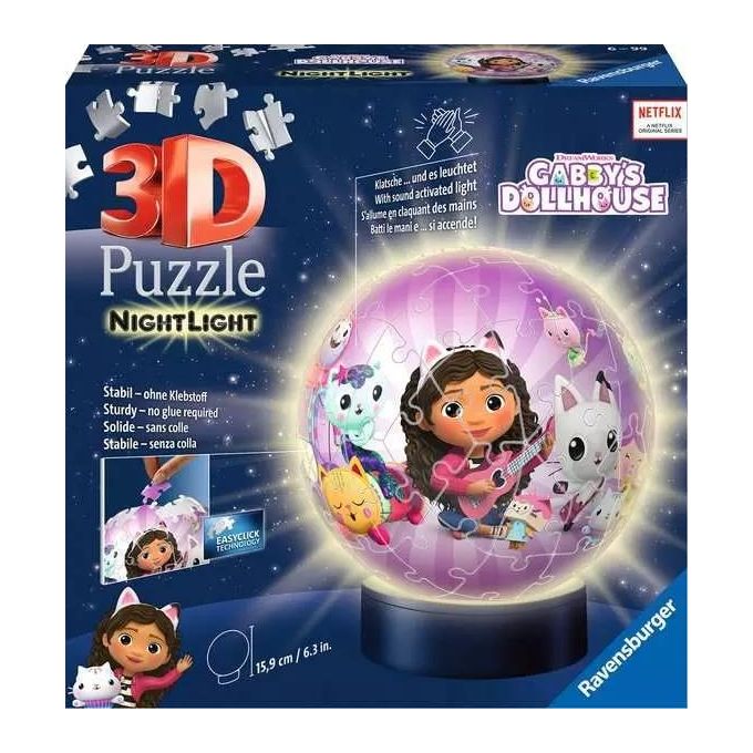 Image of Ravensburger Puzzle 3D Nightlamp Gabbys Dollhouse