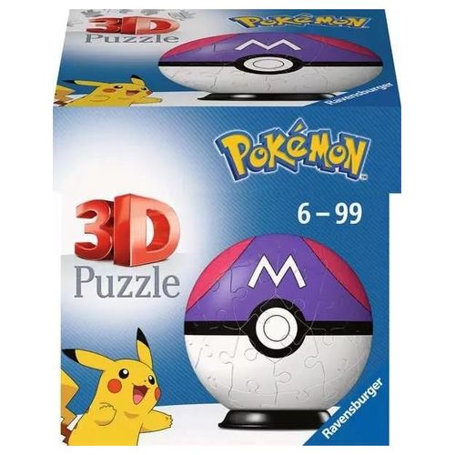 Ravensburger Puzzle 3D Pokemon Masterball Viola 54 Pezzi