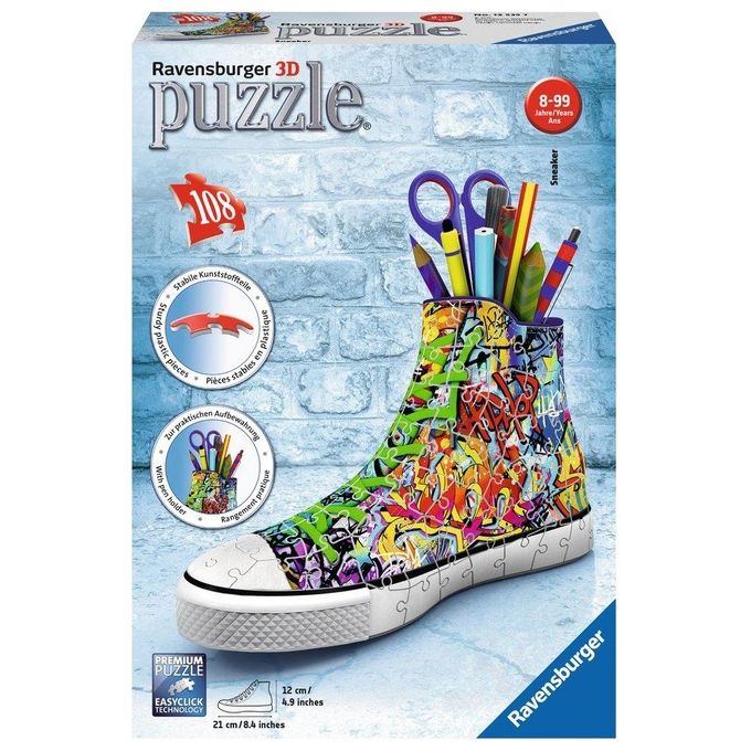 Ravensburger Puzzle 3D Portapenne Sneaker 108 Pezzi Frozen 2