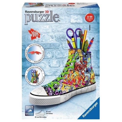 Ravensburger Puzzle 3D Portapenne Sneaker 108 Pezzi Frozen 2