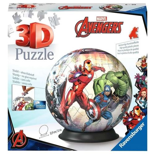 Ravensburger Puzzle 3D Puzzleball Avengers 72 Pezzi
