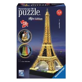 Ravensburger Puzzle 3D Tour Eiffel Night Special Edition Building con Led 216 Pezzi