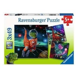 Ravensburger Puzzle 3x49 Pezzi Dinosauri nello Spazio