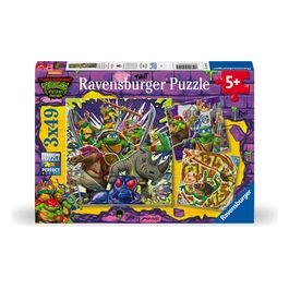 Puzzle 3x49 Pezzi Teenage Mutant Ninja Turtles