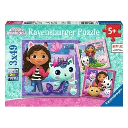 Puzzle Collezione 3x49 Pezzi Gabby's Dollhouse