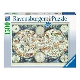Ravensburger Puzzle Mappa del Mondo di Animali Fantastici 1500 Pezzi