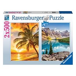 Ravensburger Puzzle Mare e Monti 2x500 Pezzi