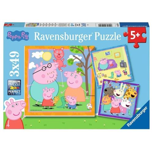 Ravensburger Puzzle Peppa Pig Assortito 3x49 Pezzi