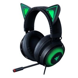 Razer Kraken Kitty Edition Cuffie USB con Orecchie da Gatto Chroma Illuminazione Reattiva allo Streaming Microfono Nero