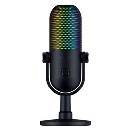 Seiren V3 Chroma - Micrófono USB RGB con pulsación para silenciar (Iluminación Reactiva Para Streaming y juegos Micrófono de condensador supercardioide) Nero