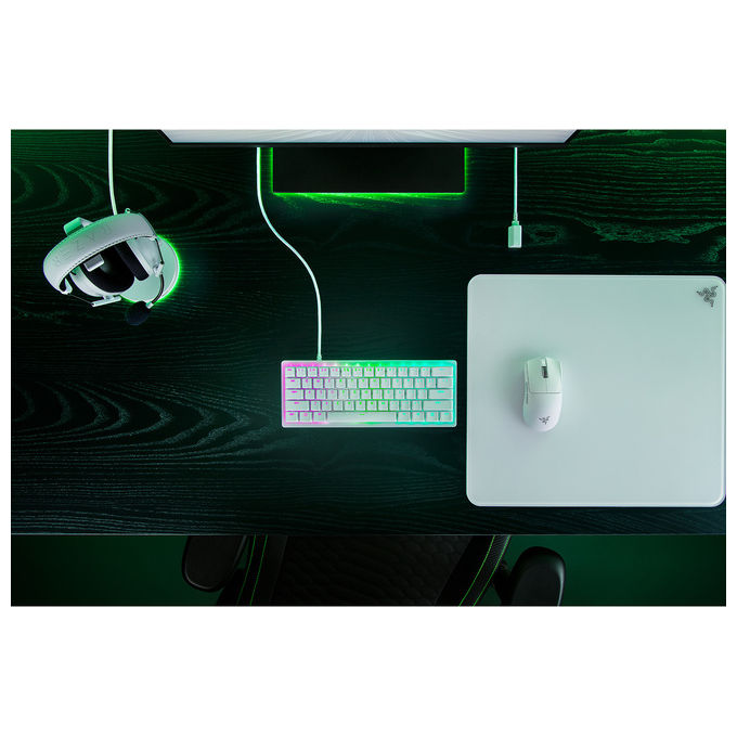 Razer, Tastiera Gaming, QWERTY Inglese Britannico, Ottica, Bianca