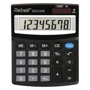 Rebell Sdc408 Calcolatrice da Scrivania Nero
