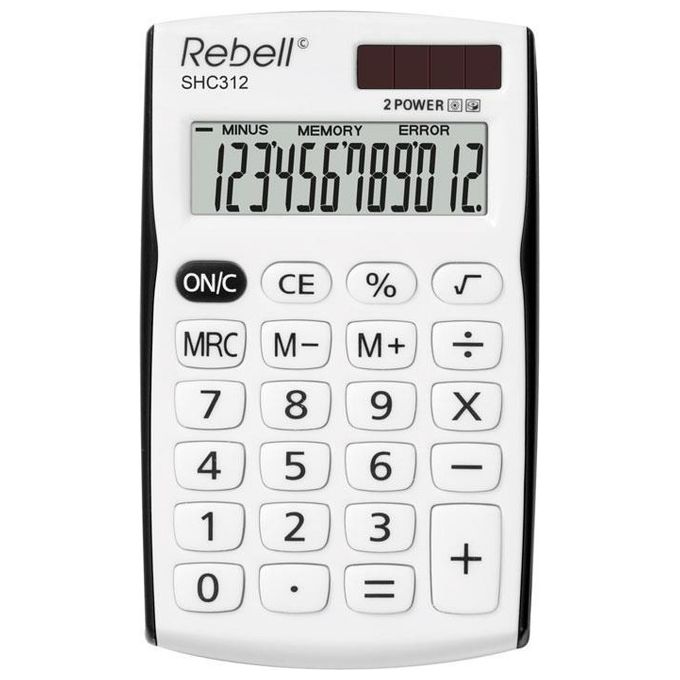 Rebell SHC322 Calcolatrice Tascabile Nero