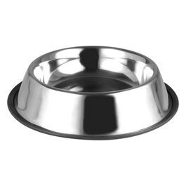 Ciotola in acciaio inox con base gommata antiscivolo  29,5 cm - Capacita' 1,5 l Grigio