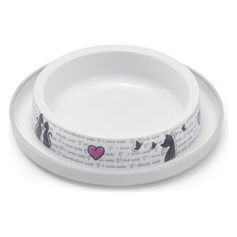 Ciotola bianca in plastica antiformiche con decorazione  15 cm - Capacita' 210 ml Bianco