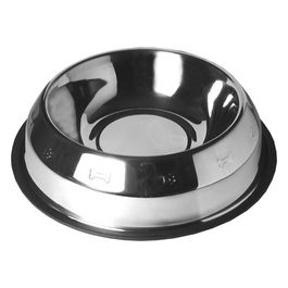 Ciotola piramidale antiscivolo in acciaio inox  33 cm - Capacita' 2,2 l Grigio