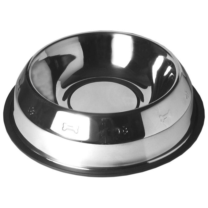 Record Ciotola piramidale antiscivolo in acciaio inox  33 cm - Capacita' 2,2 l Grigio