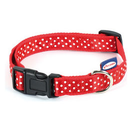 Collare per cane Nylon linea Pois XS - 1 cm|Circonferenza 20-31 cm Rosso