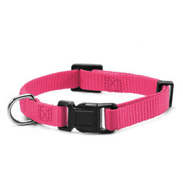 Collare per cani in Nylon con clip di chiusura in plastica L - 2,5 cm|Circonferenza 48-63 cm Rosa
