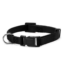 Collare per cani in Nylon con clip di chiusura in plastica L - 2,5 cm|Circonferenza 48-63 cm Nero