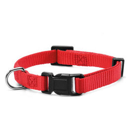 Collare per cani in Nylon con clip di chiusura in plastica L - 2,5 cm|Circonferenza 48-63 cm Rosso