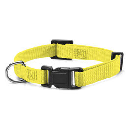 Collare per cani in Nylon con clip di chiusura in plastica L - 2,5 cm|Circonferenza 48-63 cm Giallo