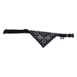 Collare per cani in Nylon con bandana XXS - 1 cm|Circonferenza 20-30 cm Nero